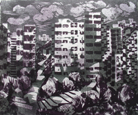 Datzeberger Abendstimmung, 1984 Farboffsett, 45x55 cm